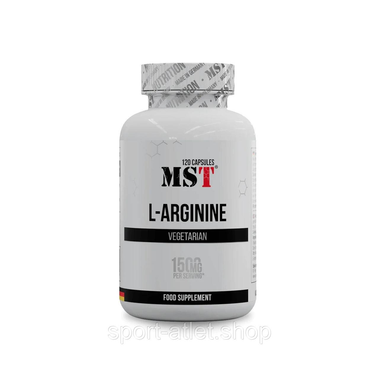 Амінокислота MST L-Arginine, 120 капсул, фото 1