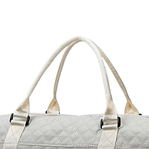 Дорожня сумка водовідштовхувальна стьобана з ремінцем Біла, фото 4