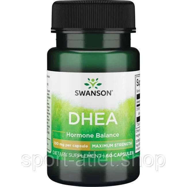 Стимулятор тестостерону Swanson DHEA 100 mg Maximum Strength, 60 капсул, фото 1
