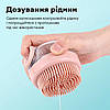 Щітка силіконова масажна Semi Cleaning Device з дозатором, Green для миття тварин, фото 3
