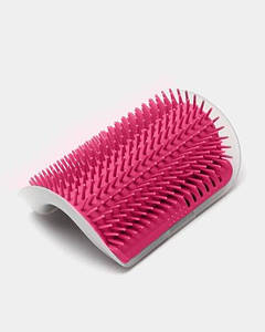 Щітка-чесалка для кішок Semi Brush-comb, Pink з кутовим кріпленням до стіни