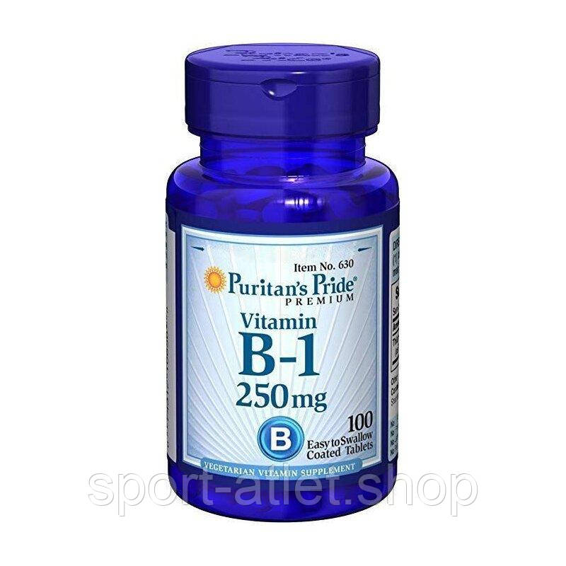 Вітаміни та мінерали Puritan's Pride Vitamin B-1 250 mg, 100 таблеток