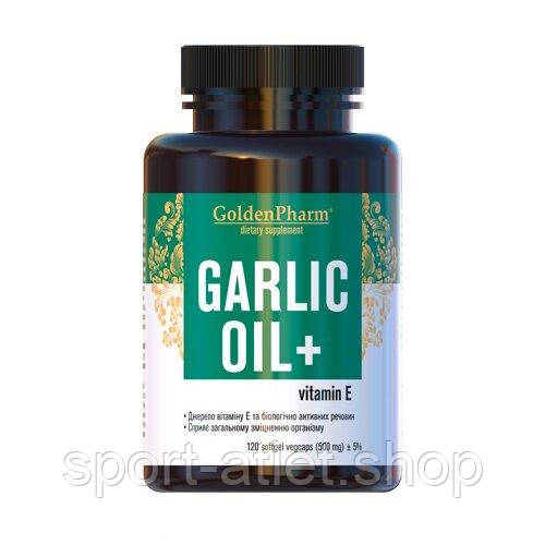 Натуральна добавка Golden Pharm Garlic Oil 500 mg, 120 вегакапсул, фото 1