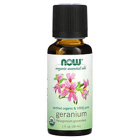 Олія герані NOW Essential Oils Organic Geranium, 30 мл