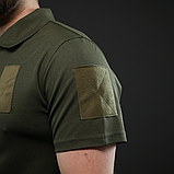 Тактична футболка-поло Military Олива(Хакі) 44р | Матеріал CoolPASS з технологією швидкого висохання, фото 8