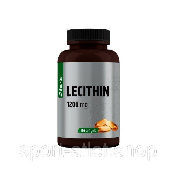 Лецитин з вітаміном Е Sporter Lecithin, 120 капсул для підтримки печінки, мозку та нервової системи, фото 1