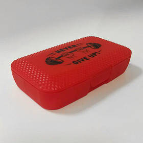 Таблетниця No Brand Never give up, Red