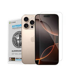 Захисна плівка iPhone 16 Pro з чорною рамкою, протиударна, 2.5D, 7H, Extreme Shock Eliminator, 4th Generation,