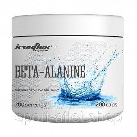 Бета-аланін IronFlex Beta-Alanine, 200 капсул для покращення м'язової функції, фото 1