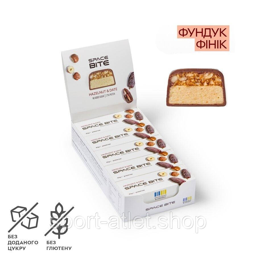 Батончики Spacefood Space Bite Hazelnut-Date, 10*45 грам, фото 1