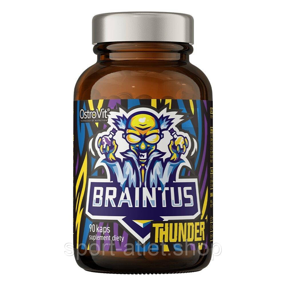 Формула екстрактів та вітамінів OstroVit Braintus Thunder, 90 капсул для підвищення розумової активності, фото 1