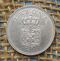 1 крона 1970 року. Данiя