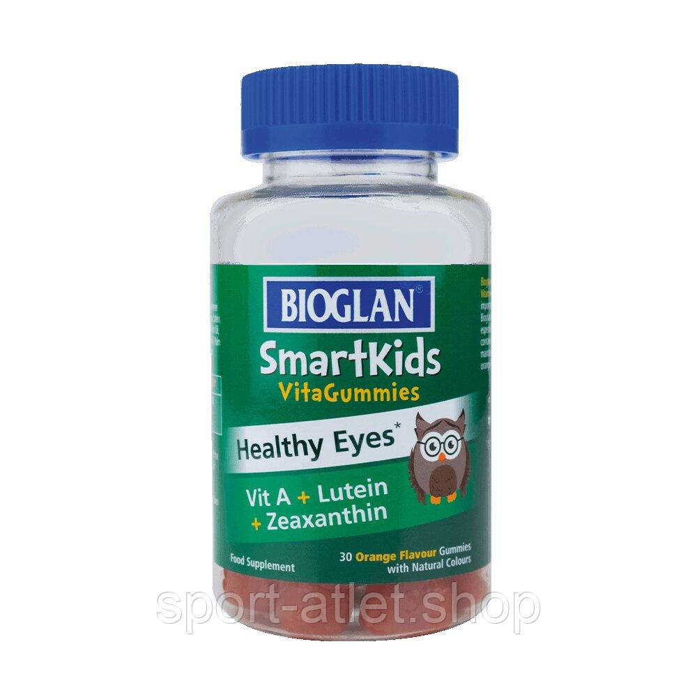 Добавка для дітей Bioglan Smartkids Healthy Eyes, 30 желейок для підтримки зору - Полуниця, фото 1