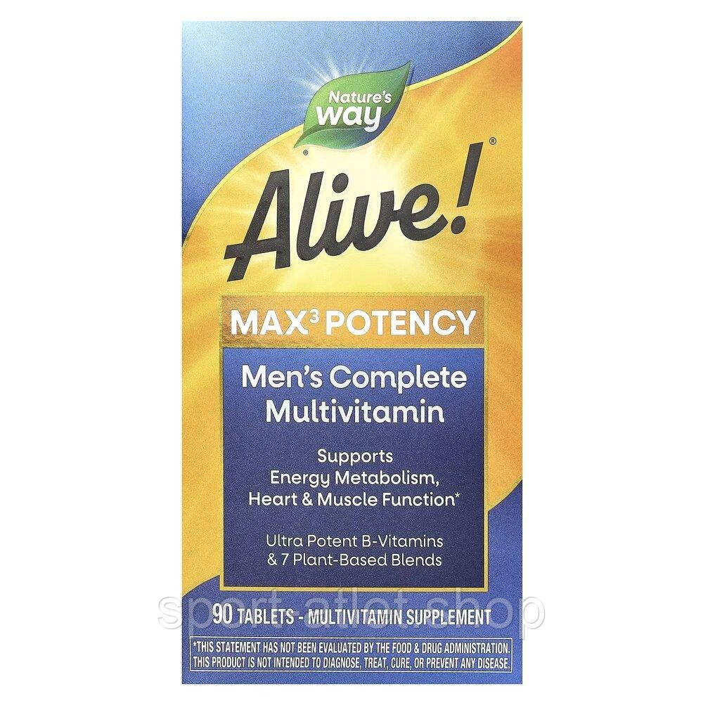 Комплекс для здоров'я чоловіків Nature's Way Alive! Max3 Potency Men's, 90 таблеток