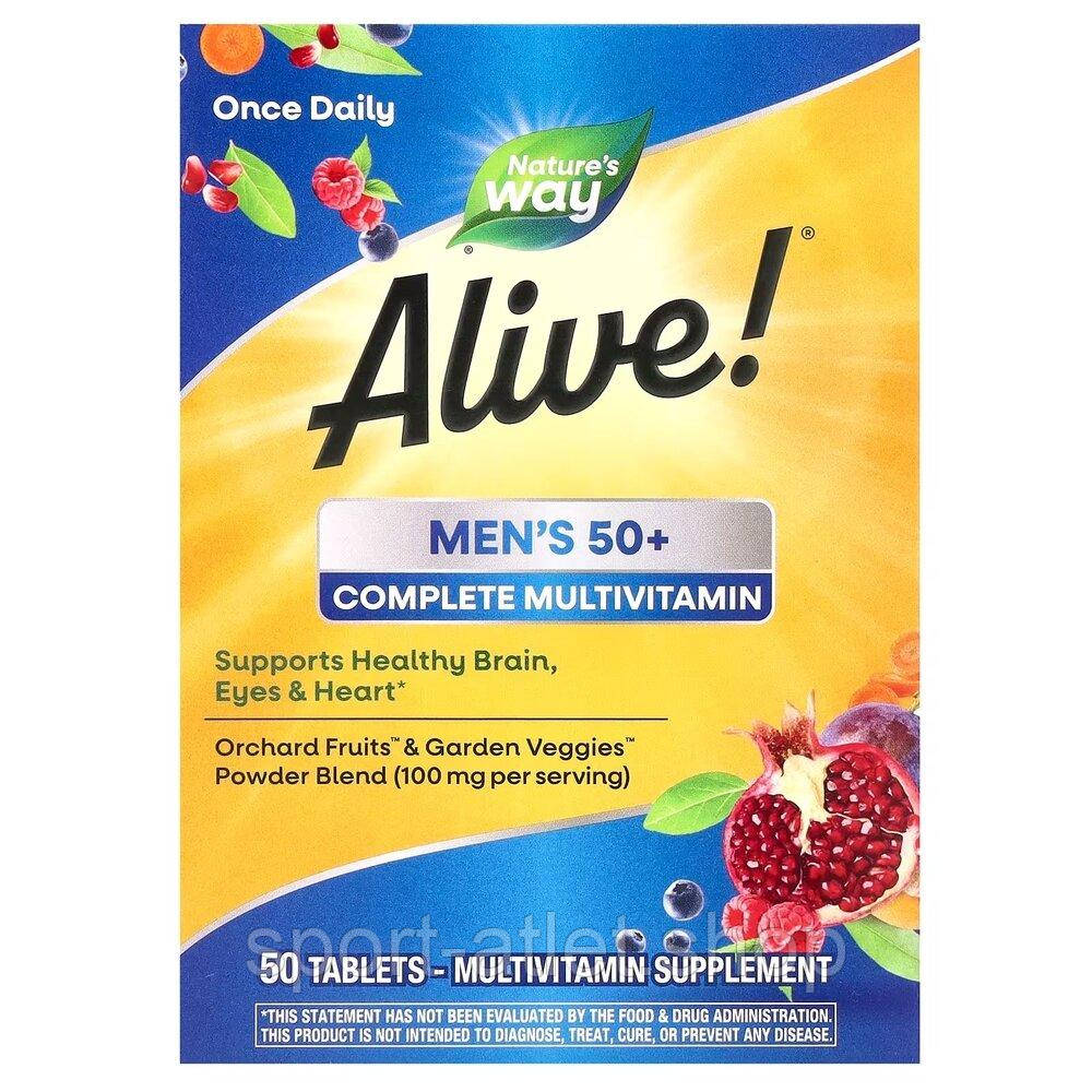 Комплекс для здоров'я чоловіків 50+ Nature's Way Alive! Men's 50+, 50 таблеток