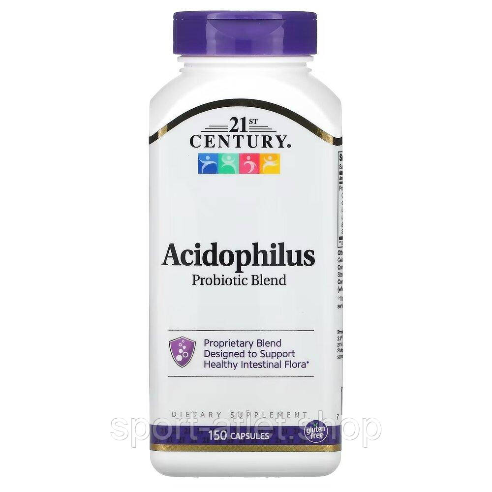 Пробіотики і пребіотики 21st Century Acidophilus Probiotic Blend, 150 капсул, фото 1
