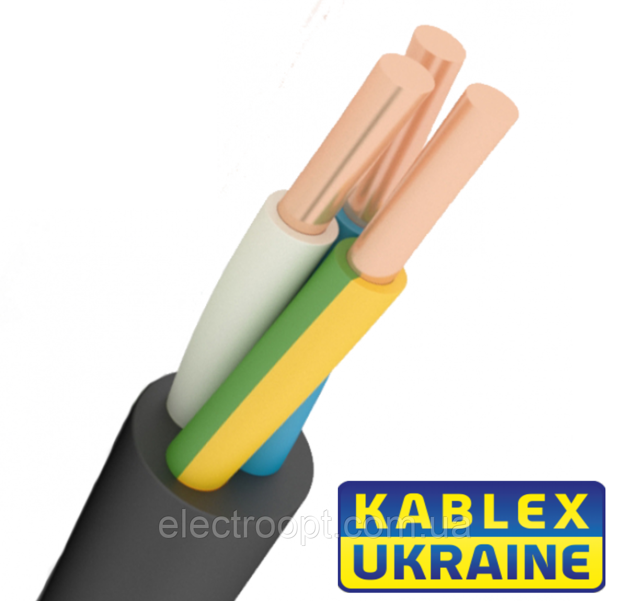 Кабель ВВГнгд 3x10 Одеса Каблекс круглий моноліт, мідь, переріз жили відповідає номіналу (кратно 5 м)