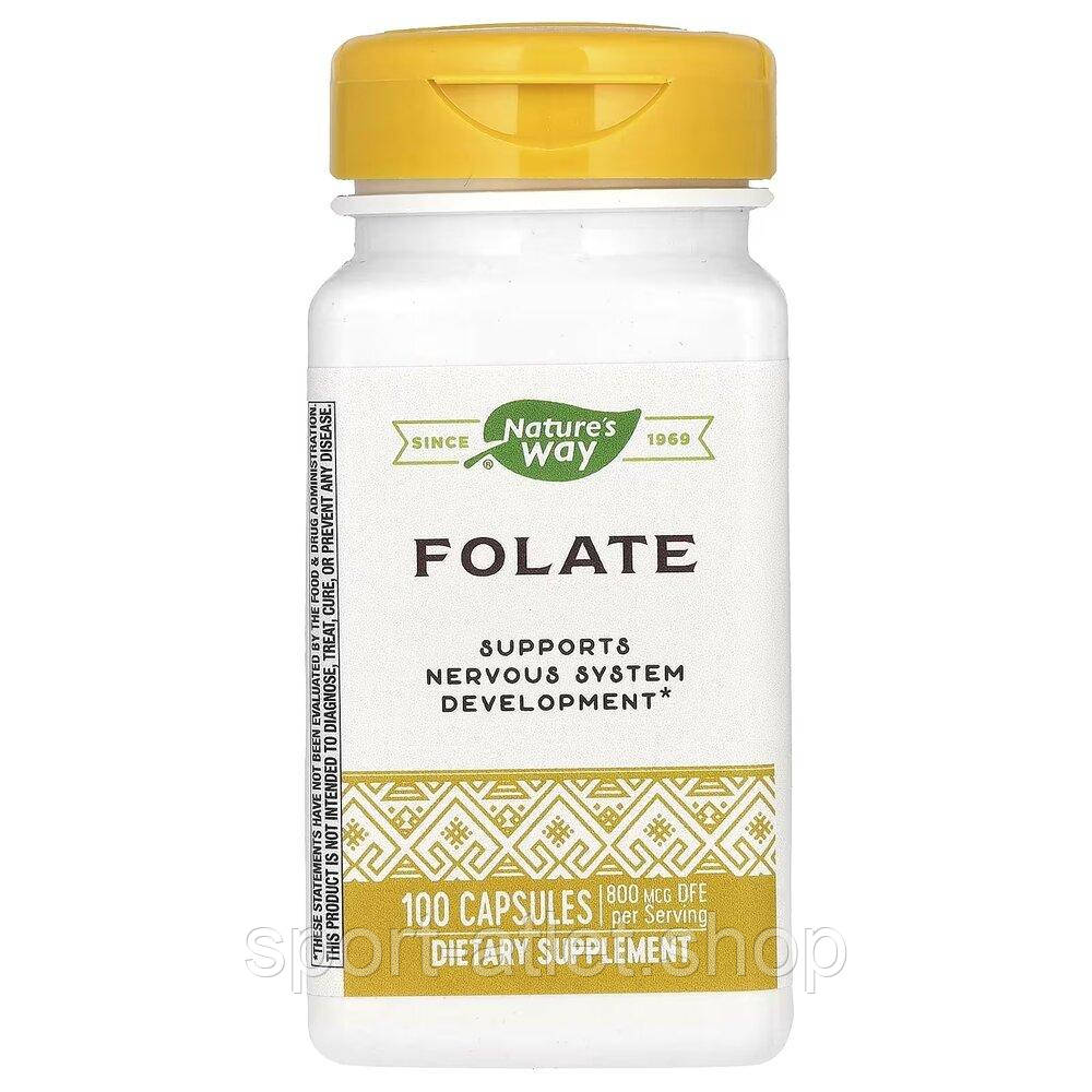 Фолат Nature's Way Folate, 100 капсул для росту та відновлення тканин