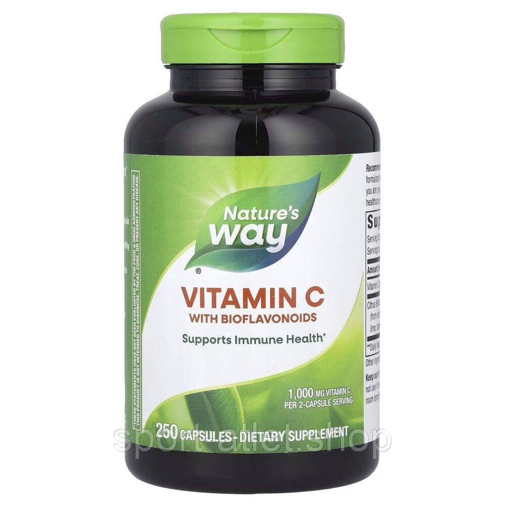 Вітамін С з цитрусовими біофлавоноїдами Nature's Way Vitamin C with Bioflavonoids, 250 капсул для підтримки імунної системи