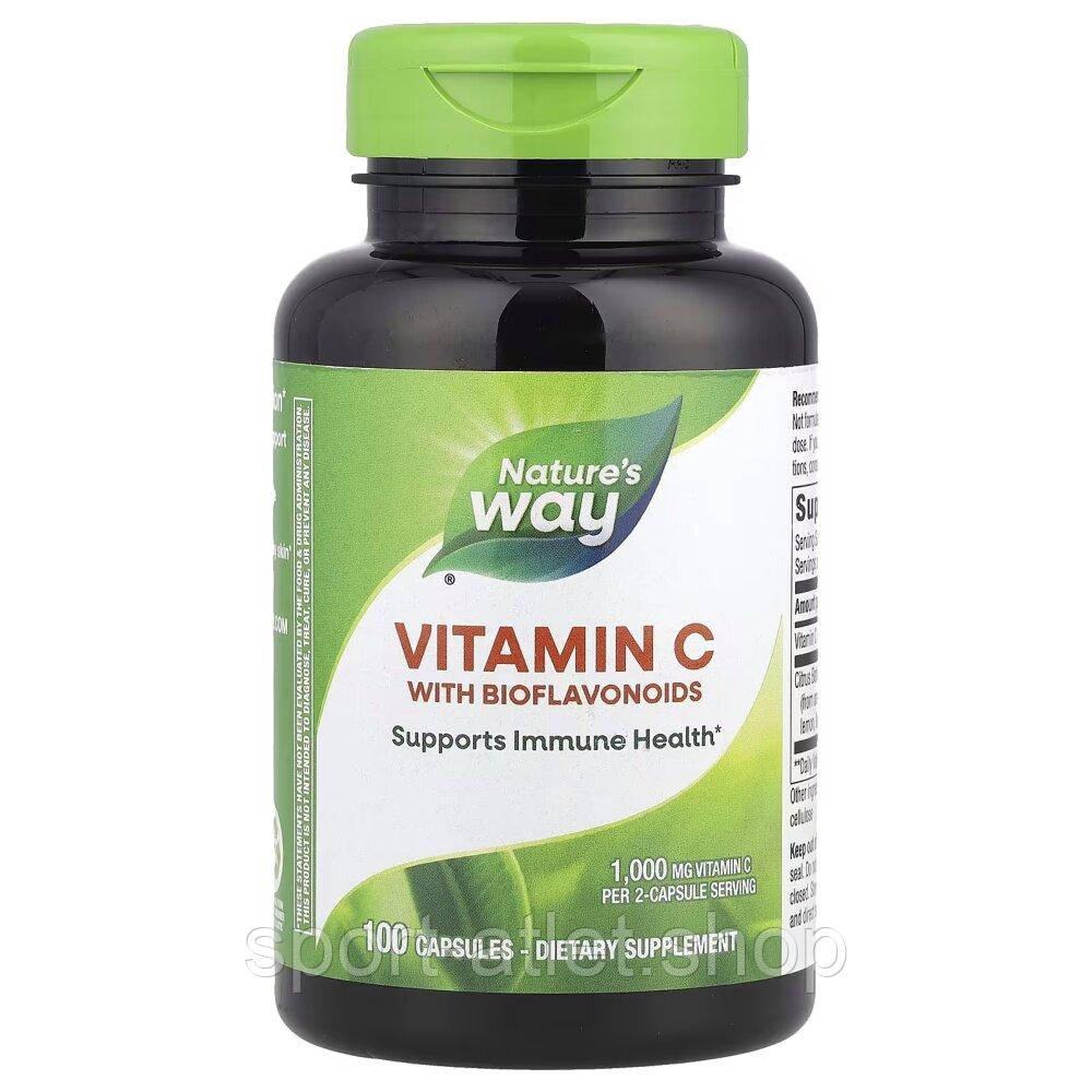 Вітамін С з цитрусовими біофлавоноїдами Nature's Way tamin C with Bioflavonoids, 100 капсул для підтримки імунної системи