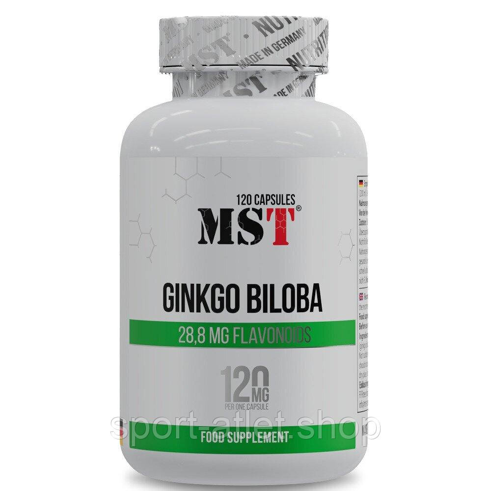 Екстракт гінкго білоба MST Ginkgo Biloba, 120 капсул для підтримки пам'яті, мозку та кровообігу, фото 1