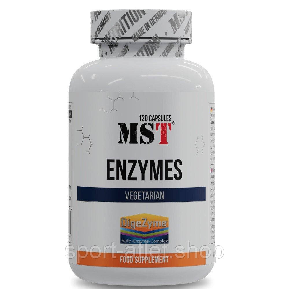 Комплекс травних ферментів MST Enzymes DigeZyme, 120 капсул для підтримки шлунково-кишкового тракту, фото 1