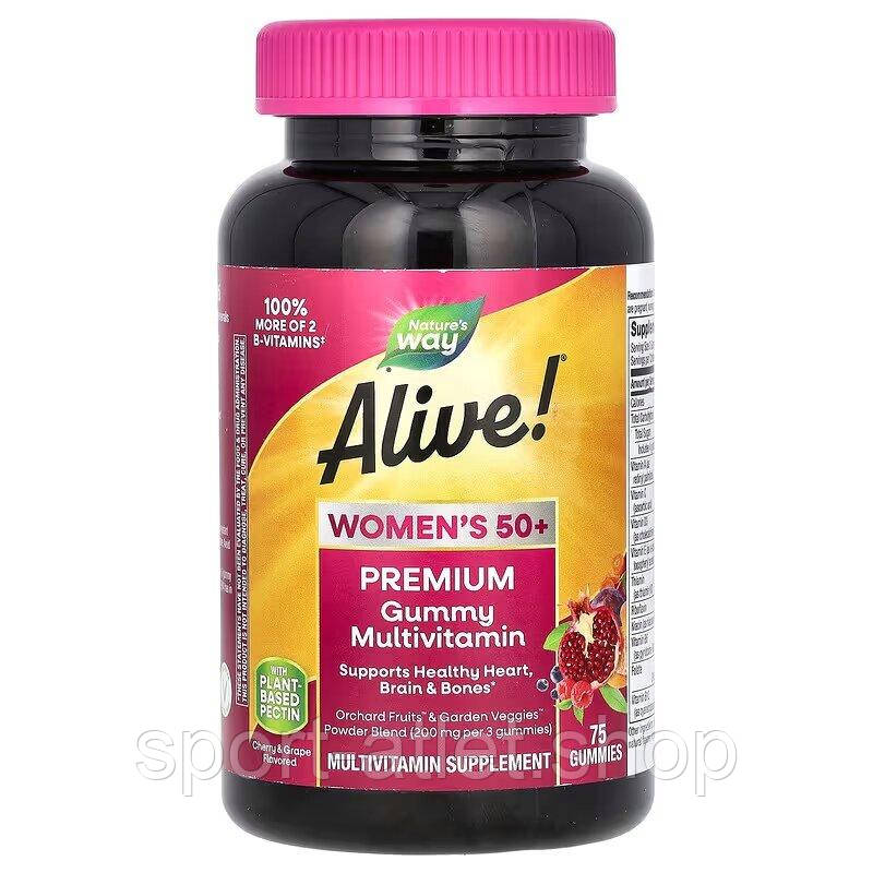 Комплекс для здоров'я жінок 50+ Nature's Way Alive! Women's 50+ Premium Gummy, 75 желейок
