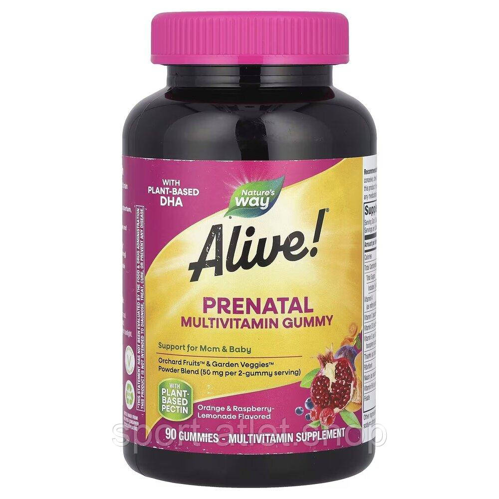 Комплекс для здоров'я матері та дитини Nature's Way Alive! Prenatal Multivitamin Gummy, 90 желейок, фото 1