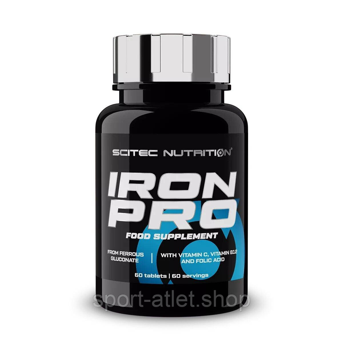 Залізо Scitec Nutrition Iron Pro, 60 таблеток з додаванням вітамінів