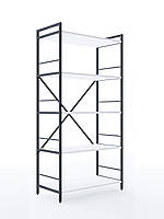 Стелаж металевий фарбований "Лофт" 1 600х800х400мм, 5 полиць(і), ЛДСП