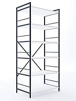 Стелаж металевий фарбований "Лофт" 1 800х600х240мм, 6 полиць(і), ЛДСП