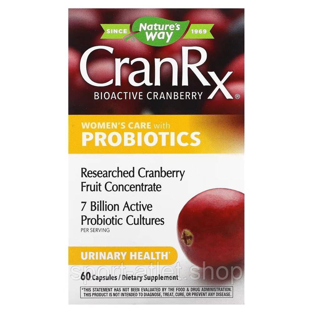 Біоактивна журавлина з пробіотиками Nature's Way CranRx Women's Care with Probiotics вітамін C, 60 капсул для жінок, фото 1