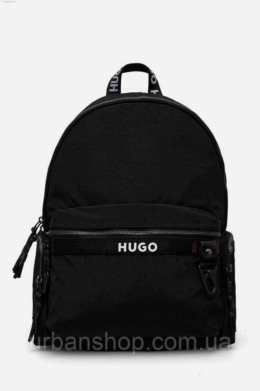 Urbanshop com ua Рюкзак HUGO чоловічий колір чорний великий однотонний 50536007 РОЗМІРИ ЗАПИТУЙТЕ