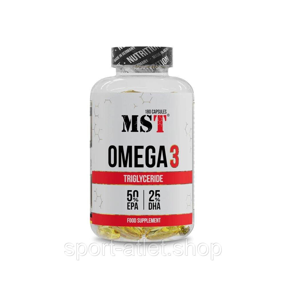 Жирні кислоти MST Omega 3 Triglyceride 75%, 180 капсул, фото 1