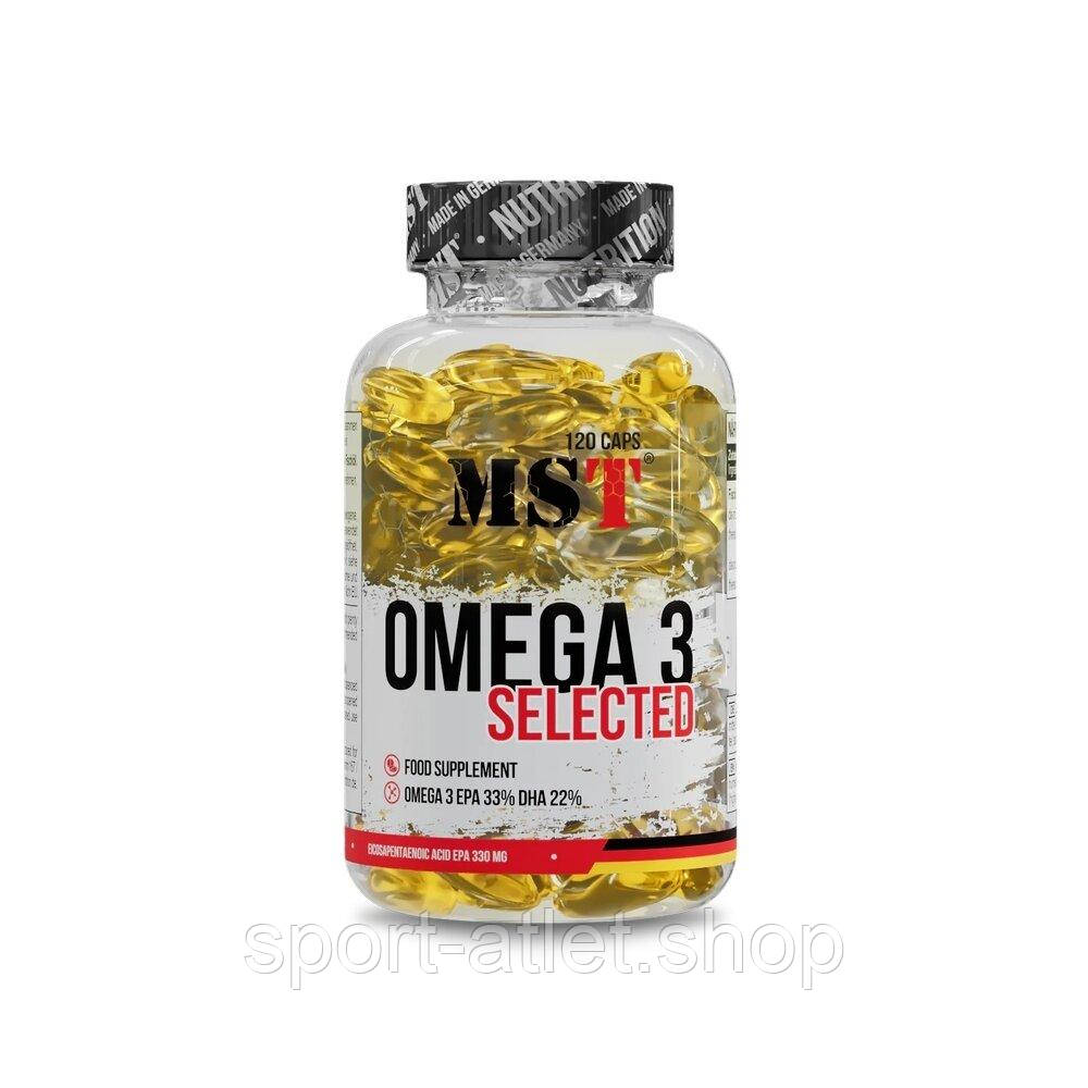 Омега-3 MST Omega 3 Selected 55%, 120 капсул для підтримки серцево-судинної системи, фото 1