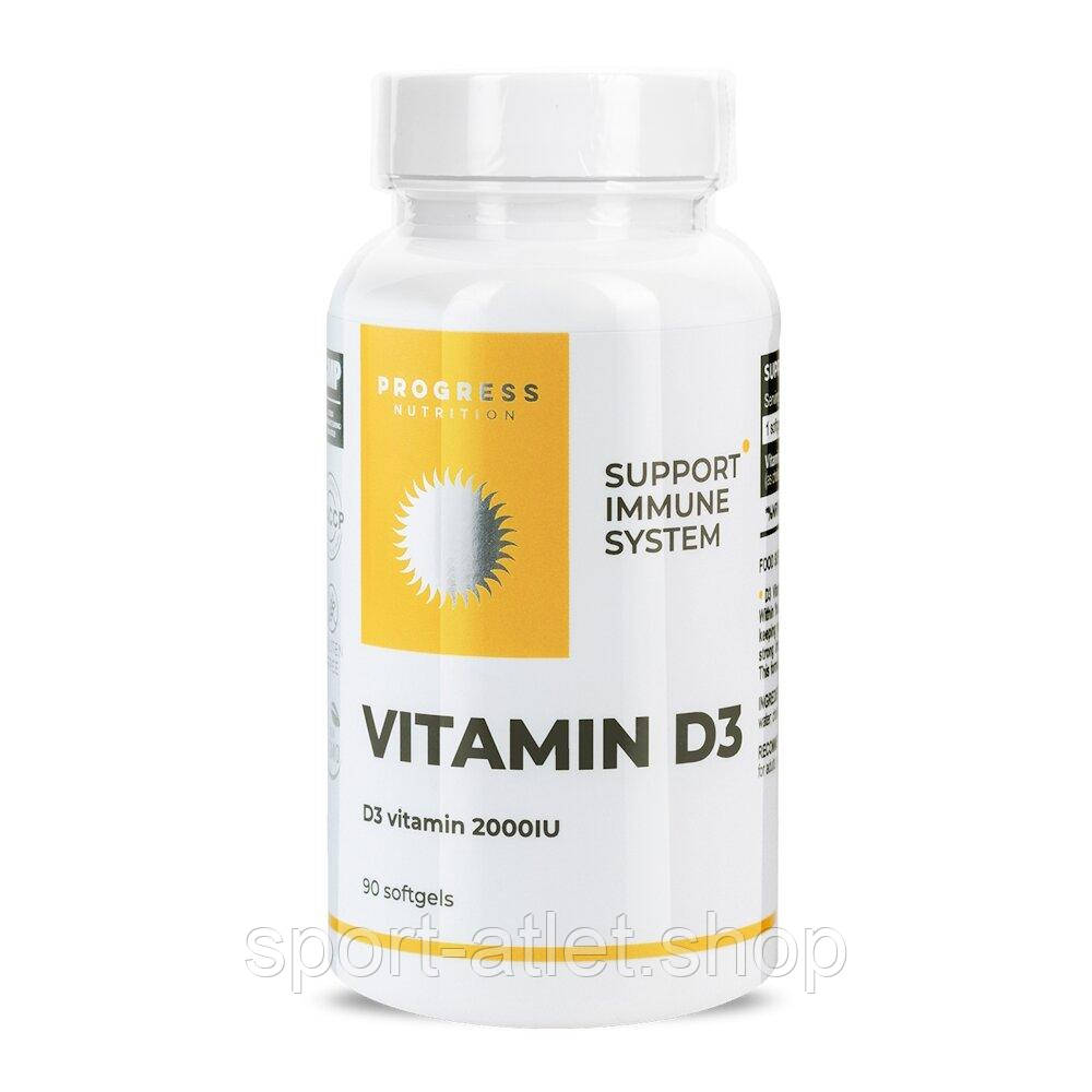 Вітамін D3 Progress Nutrition Vitamin D3 2000 IU, 90 капсул