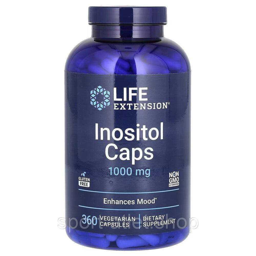 Інозитол Life Extension Inositol 1000 mg, 360 капсул для підтримки загального самопочуття