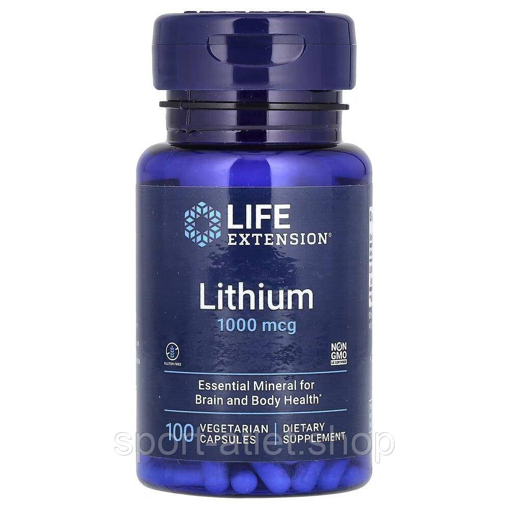Вітаміни та мінерали Life Extension Lithium 1000 mg, 100 вегакапсул