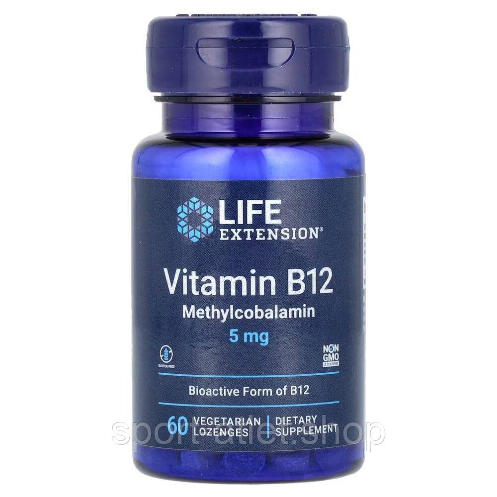 Вітаміни та мінерали Life Extension Vitamin B12 (Methylcobalamin) 5 mg, 60 пастилок