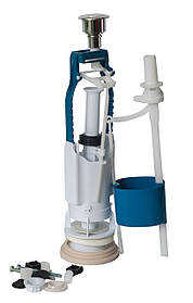 Зливний механізм однокнопковий + Поплавець з нижнім підведенням 1/2" 1/20