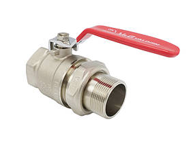 Кран-американка прямий 11/2"ЗВ Valogin Optima червона ручка VG-104105 1/4 шт
