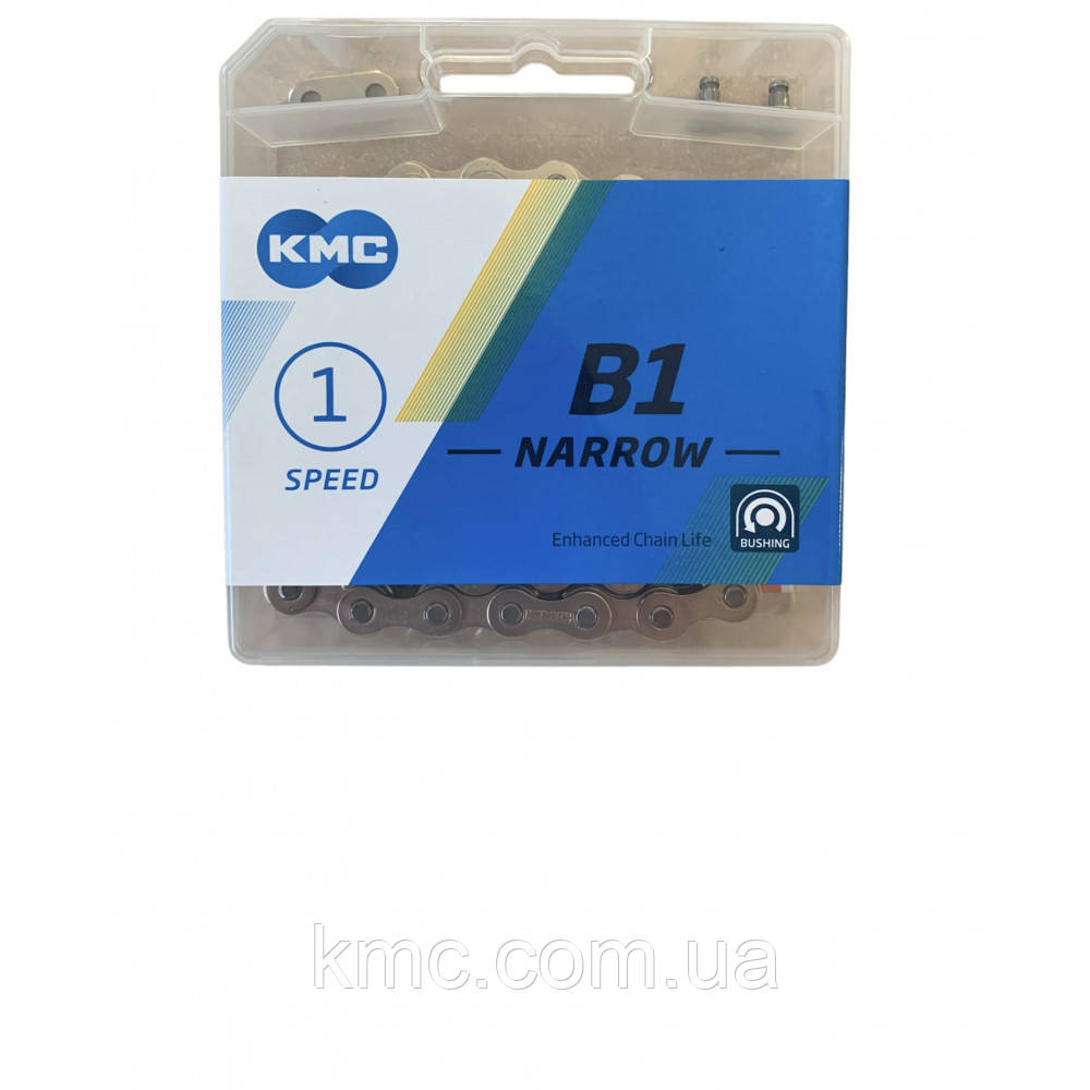 Ланцюг KMC B1 Narrow Silver 1/2 X 3/32 112 ланок з замком в боксі