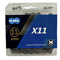Ланцюг KMC X11 Gray 1/2 X 11/128 114 ланок з замком в боксі