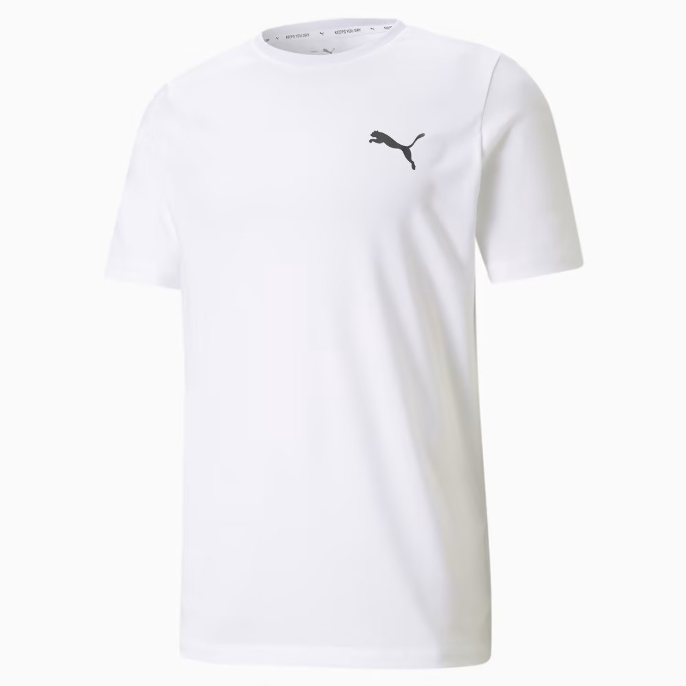 Футболка спортивна чоловіча Puma Active Small Logo 586725 02 (біла, поліестер, тренувальна, бренд пума)