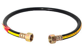 Шланг газовий гумовий ЧОРНИЙ 1/2" ВВ 0,5м 1/10