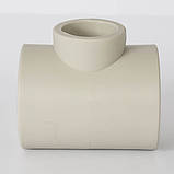 Трійник PPR редукційний 63 х 20 х 63 Tebo сірий 4/48, фото 2