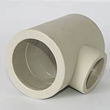 Трійник PPR редукційний 63 х 20 х 63 Tebo сірий 4/48, фото 4