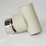 Трійник PPR з накидною гайкою Ø20 х 3/4" Tebo сірий 20/100, фото 3