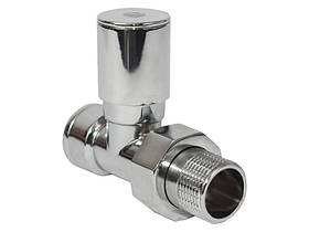 Кран радіаторний 1/2" прямий подача хром ASСO 12/96*