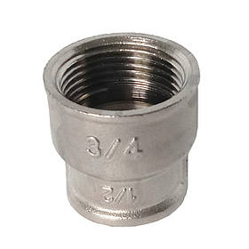Муфта редукційна латунна нікель/профі 3/4"х1/2" ВВ 15/180